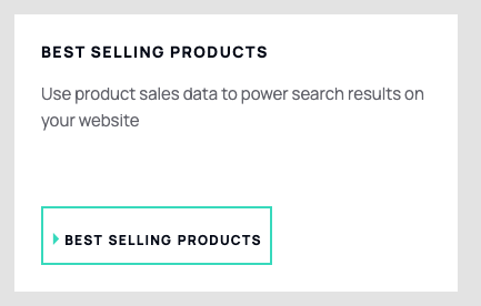 screenshot of the best selling products tab